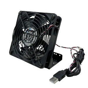 長尾製作所|NAGAO INDUSTRY スタンド付USB冷却ファン 120mm NBROS ブラック NB-USBXFAN-STAND01