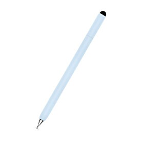 OWLTECH｜オウルテック 〔タッチペン：静電式〕スクリュータイプ 超感度ファイバー／スリムディスク 2WAYタッチペン ブルー OWL-TPSE15-BL