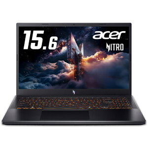 ACER�b�G�C�T�[ �Q�[�~���O�m�[�g�p�\�R�� Nitro(RTX 5050) �I�u�V�f�B�A���u���b�N ANV15-52-N76Y55/E [15.6�^ /Windows11 Home /intel Core i7 /�������F16GB /SSD�F512GB /�p��ŃL�[�{�[�h /2025�N09�����f��]