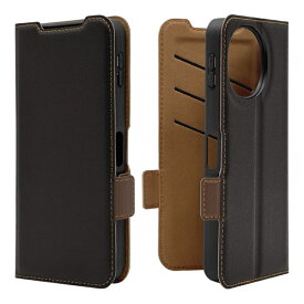 ラスタバナナ｜RastaBanana AQUOS sense10 薄型手帳サイドマグネットケース ブラック×ブラウン 9243AS10BSMBKB