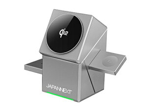 JAPANNEXT JAPANNEXT 3-in-1`[W[ JN-CG-15SQ3N1 Qi2Ή 3䓯CX[d(v20W) X}[gtH(ő15W) AirPods(2.5W) Apple Watch(2.5W) X}[g[e[V }Olbg ȃXy[X݌vy2N