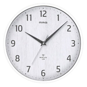 【2025年10月】 MAG|マグ 無線LAN(Wi-Fi)でネットと接続し時刻を同期できる掛時計 ホワイト W818WHZ