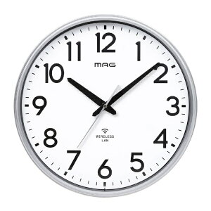 【2025年10月】 MAG|マグ 無線LAN(Wi-Fi)でネットと接続し時刻を同期できる掛時計 W823SMZ