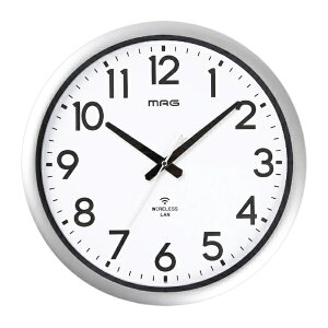 【2025年10月】 MAG|マグ 無線LAN(Wi-Fi)でネットと接続し時刻を同期できる大型サイズの掛時計 W824SMZ