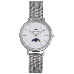 Daniel Wellington�b�_�j�G���E�F�����g�� Petite Moonphase32mm SWH �z���C�g DW00100772
