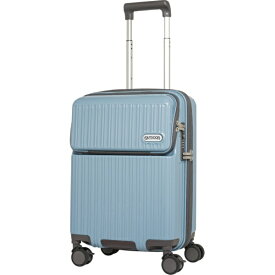【2025年11月】 OUTDOOR PRODUCTS｜アウトドアプロダクツ スーツケース ファスナータイプ 旅行日数目安： 3〜4泊 40L 拡張時46L TSAロック搭載 フロントオープン フットストッパー付き 機内持ち込みサイズ 預け入れ無料 パウダーブルー OD-0890-49N-PBL [TSAロック搭載]