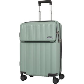 【2025年11月】 OUTDOOR PRODUCTS｜アウトドアプロダクツ スーツケース ファスナータイプ 旅行日数目安： 5〜6泊 56L 拡張時65L TSAロック搭載 フロントオープン フットストッパー付き 預け入れ無料 アクアグリーン OD-0890-57N-AGR [TSAロック搭載]