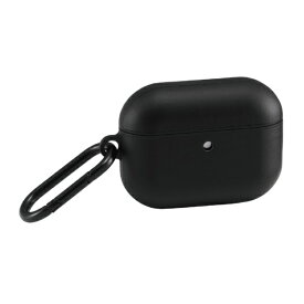 ELECOM｜エレコム AirPods Pro 3 ケース MagSafe対応 レザー調 TPU 耐衝撃 カラビナ付 落下防止 ブラック ブラック AVA-AP07PLCBK