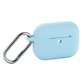 ELECOM｜エレコム AirPods Pro 3 ケース MagSafe対応 シリコン 耐衝撃 滑りにくい カラビナ付 落下防止 ブルー ブルー AVA-AP07SCBU