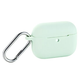 ELECOM｜エレコム AirPods Pro 3 ケース MagSafe対応 シリコン 耐衝撃 滑りにくい カラビナ付 落下防止 グリーン グリーン AVA-AP07SCGN