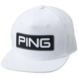 ピン｜PING 男女兼用 HW-U2608 キャンディーバーフラットビルキャップ ホワイト 38999 [ユニセックス /フリーサイズ：57〜59cm]【返品交換不可】