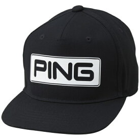 ピン｜PING 男女兼用 HW-U2608 キャンディーバーフラットビルキャップ ブラック 38999 [ユニセックス /フリーサイズ：57〜59cm]【返品交換不可】