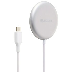 ELECOM｜エレコム ワイヤレス充電器 Qi2 25W マグネット式 ズレにくい 異物検知機能 USB-Cケーブル一体1.5m シルバー W-MA11SV