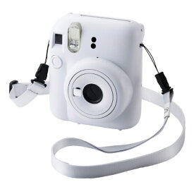 ELECOM｜エレコム カメラストラップ 首掛け / 肩掛け / たすき掛け チェキ instax 写ルンです コンデジ対応 長さ調整可 ホワイト IC-STSDM12WH