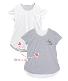 グッズマン｜Goodsman サウナクチュールフレアTシャツ グレー×ホワイトLL グレー・ホワイト QJW1004-GW13 [レディース /LL／バスト93〜101cm、身長154〜162cm]