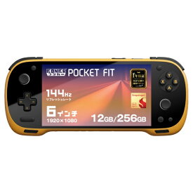 【エントリーで最大2万ポイント当たる｜7/26まで】 KONKR｜コンカー ポータブルゲーミングPC Pocket FIT [6インチ /Android14 /RAM：12GB /ROM：256GB] ドラゴンイエロー KONPKF-G3-12256Y [Snapdragon]