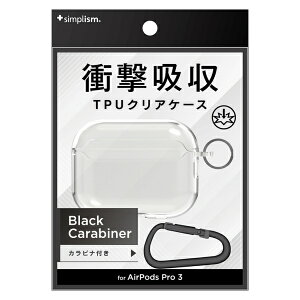 �g���j�e�B�bTrinity AirPods Pro3�Ή��N���ATPU�P�[�X �u���b�N TR-APP25-TCC-CLBK