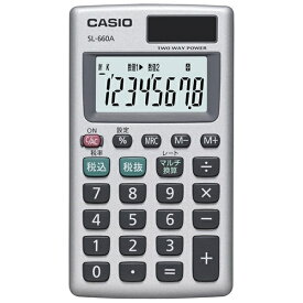 CASIO｜カシオ パーソナル電卓 カードタイプ SL-660A-N [8桁][SL660AN]