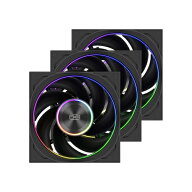 PCCOOLER｜ピーシークーラー ケースファン×3 [120mm /3000RPM](リバースブレード) ブラック F7X120R-ARG…
