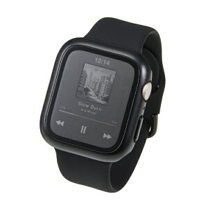 ELECOM�b�G���R�� �A�b�v���E�H�b�` �J�o�[ Apple Watch SE3 / SE2 / SE1 ( ��3 / 2 / 1����) [ 44mm ] �t���J�o�[ �P�[�X �����K���X 10H ���^���b�N �ϏՌ�PC�t���[�� �w��h�~ ��U�h�~ �u���b�N AW-25DFCGPBK