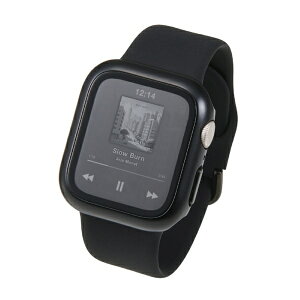 ELECOM�b�G���R�� �A�b�v���E�H�b�` �J�o�[ Apple Watch SE3 / SE2 / SE1 ( ��3 / 2 / 1����) [ 40mm ] �t���J�o�[ �P�[�X �����K���X 10H ���^���b�N �ϏՌ�PC�t���[�� �w��h�~ ��U�h�~ �u���b�N AW-25EFCGPBK