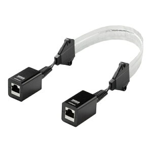 �T�����T�v���C�bSANWA SUPPLY LAN���p�A�_�v�^ [LAN ���X�|���X LAN] �����ܗp �t���b�g LAN�P�[�u�� CAT6A 10Gbps 500MHz PoE�Ή� �����O ���p RJ45���X���[ �P�[�u����0.44m PoE�Ή� �V���o�[ KB-FL6ASTP-EX [1m /