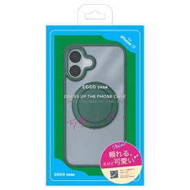 COCO case iPhone 17 360°回転するリング付きマットケース COCO CASE グリーン 1847-17-GREEN