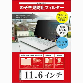 メディアカバーマーケット 11.6インチ (16:9) 用 マグネット式 のぞき見防止 フィルター free-private-mag-116