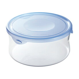 AGCテクノグラス 保存容器 1.3L 丸型 耐熱 冷凍 電子レンジ 食洗機対応 NEWパック＆レンジ アクアブルー B7403BLN