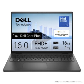 【エントリーで最大2万ポイント当たる｜4/23まで】 DELL｜デル ノートパソコン Dell 16(DC16250) カーボンブラック ND76-FWM3BC [16.0型 /Windows11 Home /intel Core 7 /メモリ：16GB /SSD：1TB /M365 (24か月) or Office 選択可能 /2025年秋冬モデル]