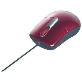 BUFFALO｜バッファロー マウス レッド BSMOU27SMRD [光学式 /有線 /3ボタン /USB ]