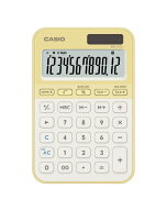 CASIO｜カシオ デザイン電卓 ライトイエロー MW-C20D-LY-N [12桁]
