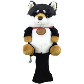 キュート販売 ゴルフクラブヘッドカバー まめしば 黒 H0023