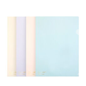 Deli｜デリ A4クリアファイル nusign(ニューサイン) 4色セット DLI-NRC183AS4S