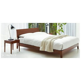 日本ベッド｜NIHON BED 【フレーム＆マットレス】収納なし ソムノ［レッグ］(セミダブルサイズ/ブラウン) + ビーズポケット レギュラーセット【キャンセル・返品不可】 【代金引換配送不可】