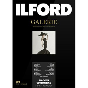ILFORD�b�C���t�H�[�h �M�������[�v���X�e�[�W �X���[�X�R�b�g�����O 310g/m2 �iA4�T�C�Y�E25���j�@GALERIE Smooth Cotton Rag�@422374[422374�M�������[�X���[�X�R�b�g��]
