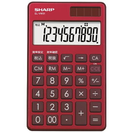 SHARP｜シャープ カラー・デザイン電卓 手帳タイプ スタイリッシュレッド EL-VW31-RX [10桁][ELVW31RX]