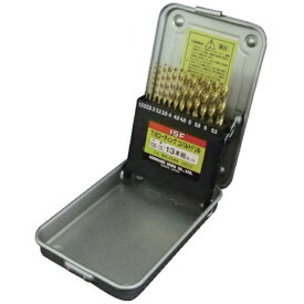 イシハシ精工｜ISS ISF TINコーティング コバルト正宗ドリル 13本組セット（スチールケース入）