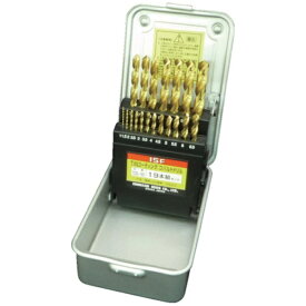 イシハシ精工｜ISS ISF TINコーティング コバルト正宗ドリル 19本組セット（スチールケース入）