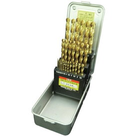 イシハシ精工｜ISS ISF TINコーティング コバルト正宗ドリル 25本組セット（スチールケース入） 【メーカー直送・代金引換不可・時間指定・返品不可】