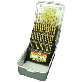 イシハシ精工｜ISS ISF TINコーティング コバルト正宗ドリル 50本組セット（スチールケース入） 【メーカー直送・代金引換不可・時間指定・返品不可】