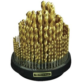 イシハシ精工｜ISS ISF TINコーティング コバルト正宗ドリル 100本組セット（回転台付） 【メーカー直送・代金引換不可・時間指定・返品不可】