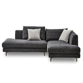関家具｜SEKI FURNITURE 左カウチソファ　レイモンズ　本体ダークグレー　ブラック鉄脚 ダークグレー 307000