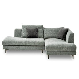 関家具｜SEKI FURNITURE 左カウチソファ　レイモンズ　本体ライトグレー　ブラック鉄脚 ライトグレー 307001