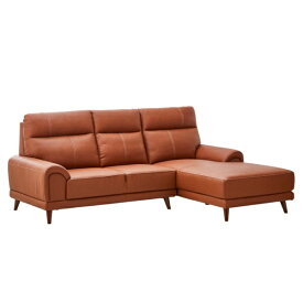 関家具 左カウチソファ　プリバ　本革　ライトブラウン ライトブラウン 468685