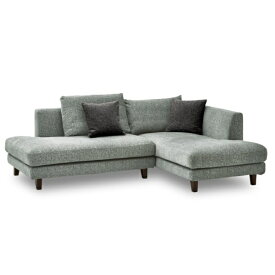 関家具｜SEKI FURNITURE 左カウチソファ　レイモンズ　本体ライトグレー　角型ブラウン色木脚 ライトグレー 295948