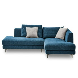 関家具｜SEKI FURNITURE 左カウチソファ　レイモンズ　本体ブルー　ブラック鉄脚 ブルー 306999