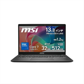 MSI｜エムエスアイ ノートパソコン プラチナグレイ Modern-13-F1MOG-5589JP [13.3型 /Windows11 Home /intel Core 7 /メモリ：32GB /SSD：512GB /2025年12月モデル]