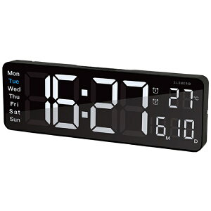 TRI LED CLOCK SLOWER RICO WHITE/BLACK WHITE�^BLACK SLW367