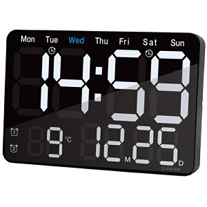 TRI LED CLOCK SLOWER VIENTO WHITE/BLACK WHITE�^BLACK SLW368